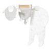 Picture of Mayoral Newborn Baby Unisex Duck Print Onesie Hat Bib Gift Set  X 3 - White Beige Grey