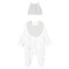 Picture of Mayoral Newborn Baby Unisex Duck Print Onesie Hat Bib Gift Set  X 3 - White Beige Grey