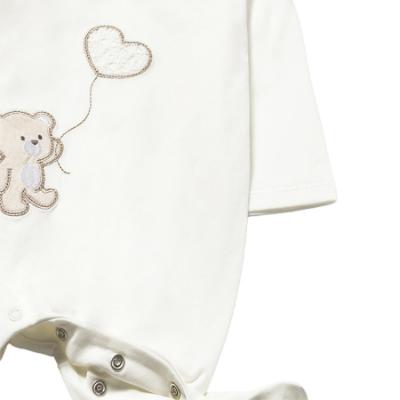 Picture of Mayoral Newborn Baby Unisex Teddy & Heart Onesie - Ivory Beige