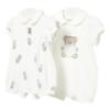 Picture of Mayoral Newborn Baby Unisex Teddy & Heart Rompers X 2 - Ivory Beige