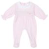 Picture of Deolinda Baby Girls California Smocked Bodice Babygrow In Gift Box - Pink