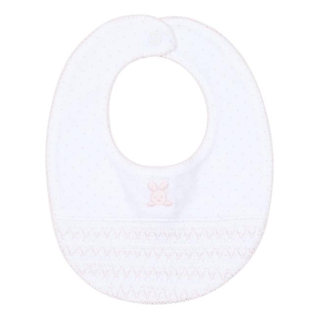 Picture of Deolinda Baby Girls Confetti Smocked Polka Bib - White Pink