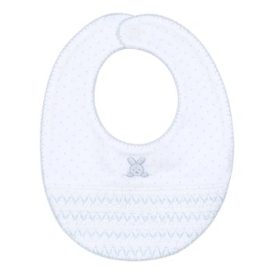 Picture of Deolinda Baby Boys Confetti Smocked Polka Bib - White Blue