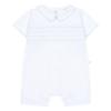 Picture of Deolinda Baby Boys Confetti Smocked Bodice Polka Romper - White Blue