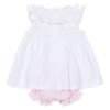 Picture of Deolinda Baby Girls Confetti Smocked Polka Bloomer Set X 2 - White Pink