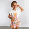 Picture of Mayoral Girls Summer Applique Top & Poplin Shorts Set X 2 - Blossom Pink