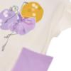 Picture of Mayoral Girls Summer Ballerina Print Top & Legging Set X 2 - Cream Lilac