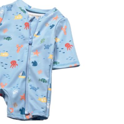 Picture of Mayoral Newborn Boys Sealife Swim Suit & Sunhat Set X 2 - Blue Multi