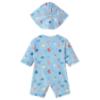 Picture of Mayoral Newborn Boys Sealife Swim Suit & Sunhat Set X 2 - Blue Multi