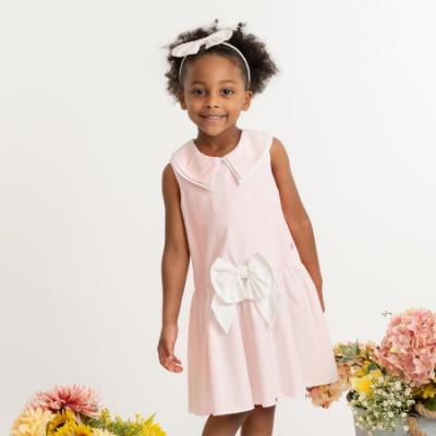 Picture of Caramelo Kids Girls Summer Sailor Collar Dress & Headband Set X 2 - Pink Ivory