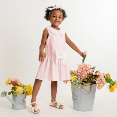 Picture of Caramelo Kids Girls Summer Sailor Collar Dress & Headband Set X 2 - Pink Ivory