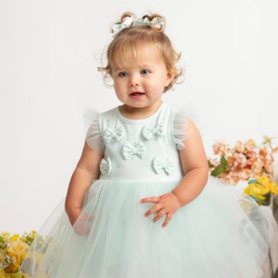 Picture of Caramelo Kids Baby Girls Summer Diamonte Bow Party Dress - Mint Green