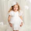Picture of Caramelo Kids Girls Summer Puff Ball Sleeve Ruffle Dress & Headband Set X 2 - Ivory
