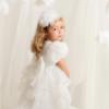 Picture of Caramelo Kids Girls Summer Puff Ball Sleeve Ruffle Dress & Headband Set X 2 - Ivory