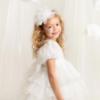 Picture of Caramelo Kids Girls Summer Puff Ball Sleeve Ruffle Dress & Headband Set X 2 - Ivory