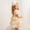 Picture of Caramelo Kids Girls Summer Puff Ball Sleeve Ruffle Dress & Headband Set X 2 - Champagne