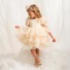 Picture of Caramelo Kids Girls Summer Puff Ball Sleeve Ruffle Dress & Headband Set X 2 - Champagne