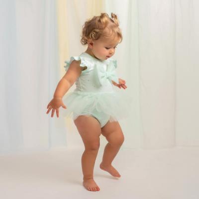 Picture of Caramelo Kids Baby Girls Summer Tulle Bow Romper - Pink