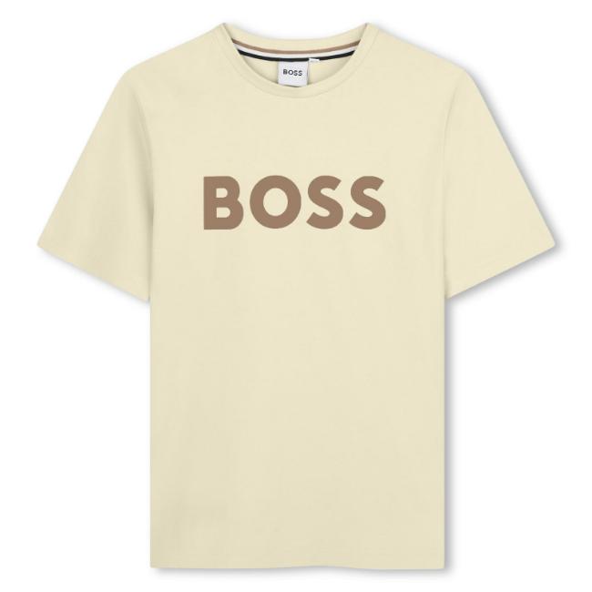 Picture of BOSS Boys Short Sleeve T-Shirt - Sand