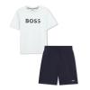 Picture of BOSS Boys Mini Me T-Shirt & Pique Shorts Set X 2 - Sprout Green Navy Blue