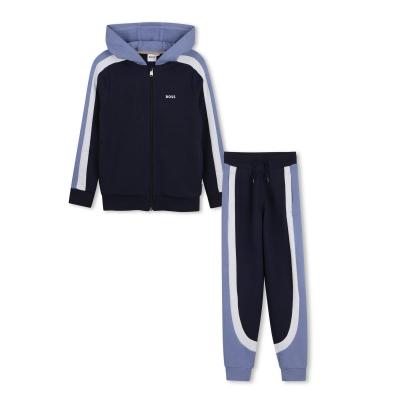 Picture of BOSS Boys Tracksuit Set X 2 - Navy Blue Colourblock