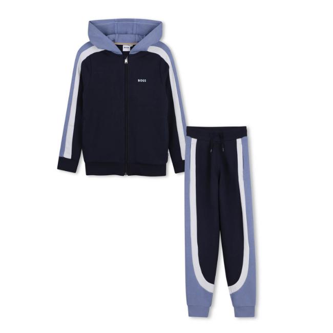Picture of BOSS Boys Tracksuit Set X 2 - Navy Blue Colourblock