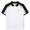 Picture of BOSS Boys Short Sleeve Polo - White Colourblock