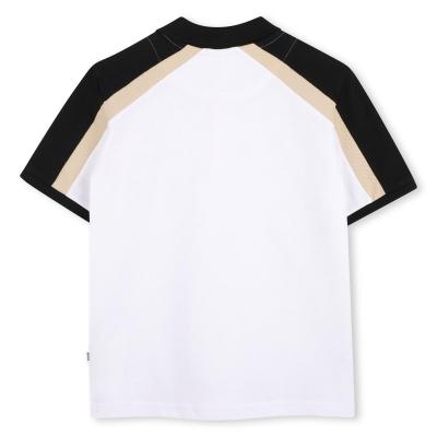 Picture of BOSS Boys Short Sleeve Polo - White Colourblock