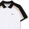 Picture of BOSS Boys Short Sleeve Polo - White Colourblock
