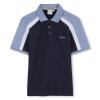 Picture of BOSS Boys Short Sleeve Polo - Navy Colourblock