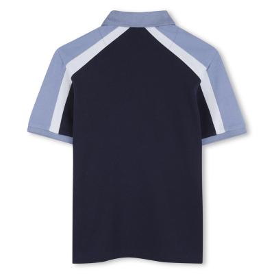 Picture of BOSS Boys Short Sleeve Polo - Navy Colourblock