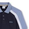 Picture of BOSS Boys Short Sleeve Polo - Navy Colourblock