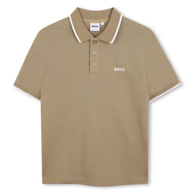 Picture of BOSS Boys Short Sleeve Polo - Dark Stone