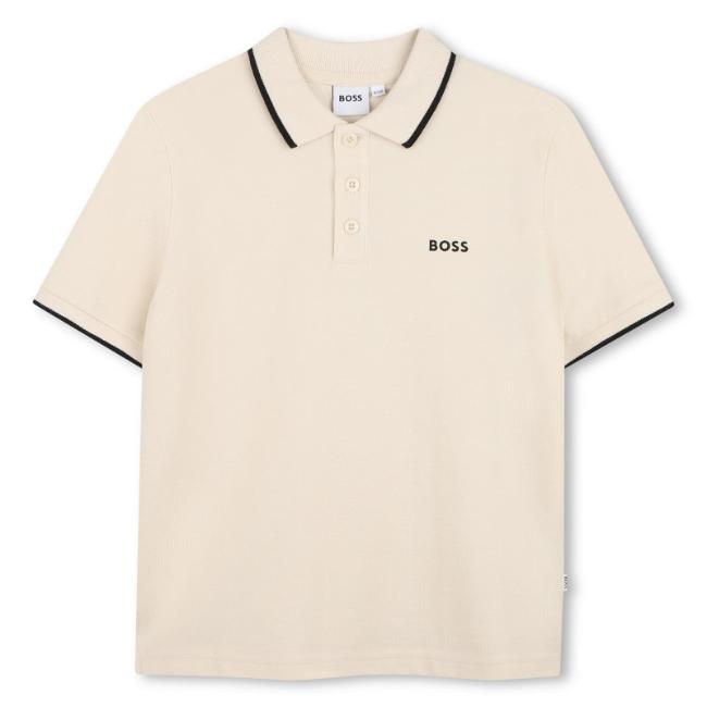 Picture of BOSS Boys Short Sleeve Polo - Sand