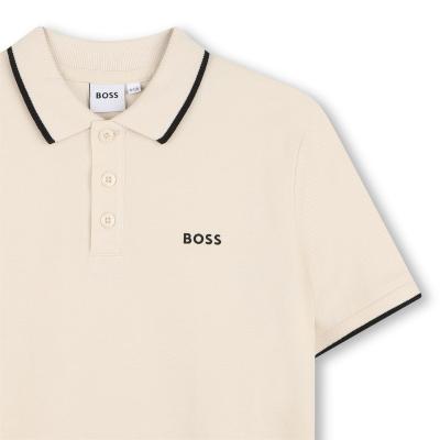 Picture of BOSS Boys Short Sleeve Polo - Sand