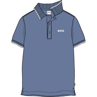 Picture of BOSS Boys Short Sleeve Polo - Lavender Blue