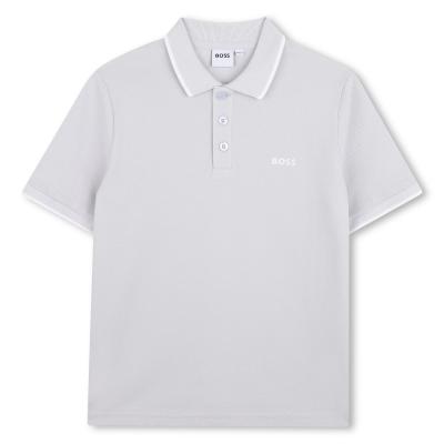 Picture of BOSS Boys Short Sleeve Polo - Pale Blue
