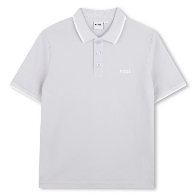 Picture of BOSS Boys Short Sleeve Polo - Pale Blue