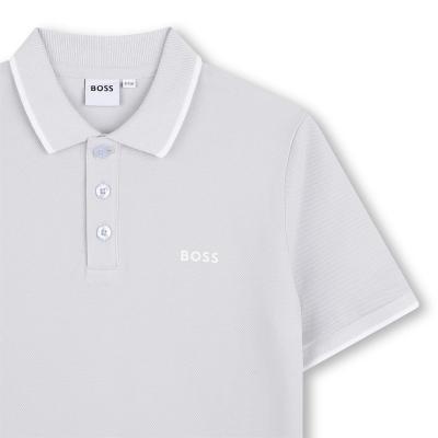 Picture of BOSS Boys Short Sleeve Polo - Pale Blue