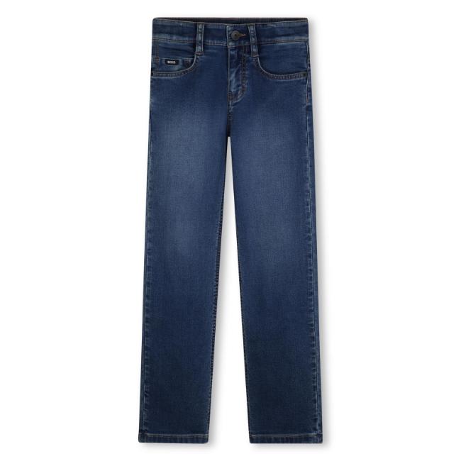 Picture of BOSS Boys Regular Fit Denim Trousers - Navy Blue