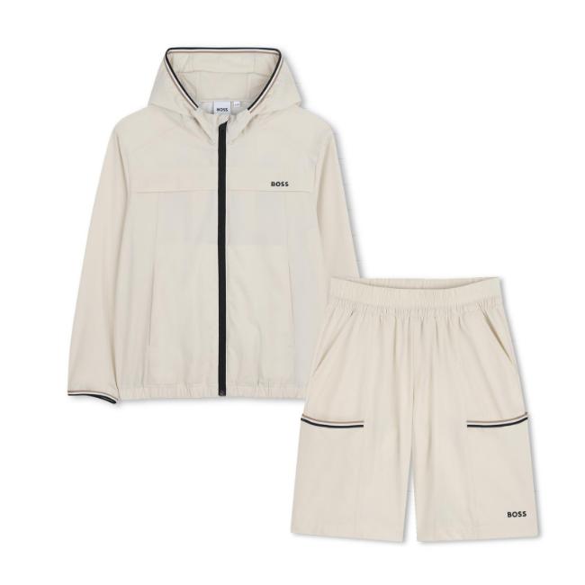 Picture of BOSS Boys Windbreaker & Shorts Set X 2 - Sand