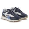 Picture of BOSS Boys Mini Me Lace Up Logo Trainers - Navy