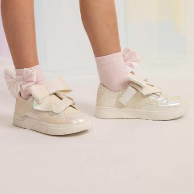Picture of Caramelo Kids Girls Mixed Bow Trainer - Pink