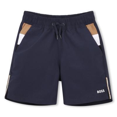 Picture of BOSS Toddler Mini Me Boys Swim Shorts - Navy Multi