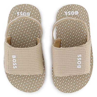 Picture of BOSS Toddler Boys Logo Aqua Slide Sandals - Stone