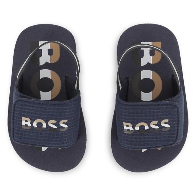 Picture of BOSS Toddler Boys Logo Aqua Slide Sandals - Navy Blue