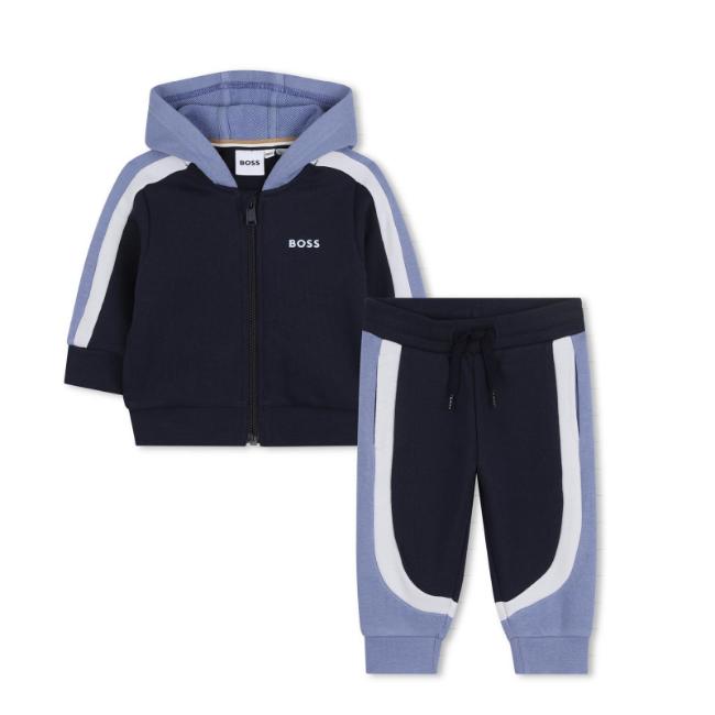 Picture of BOSS Toddler Boys Hooded Tracksuit Set X 2 - Navy