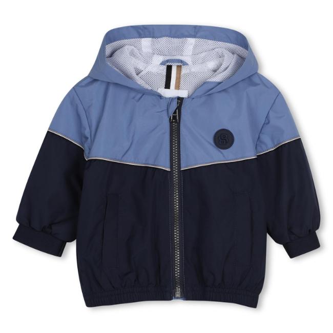 Picture of BOSS Toddler Boys Mini Me Hooded Windbreaker - Navy Blue