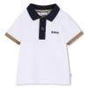 Picture of BOSS Toddler Boys Mini Me Short Sleeve Polo - White Multi