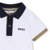 Picture of BOSS Toddler Boys Mini Me Short Sleeve Polo - White Multi